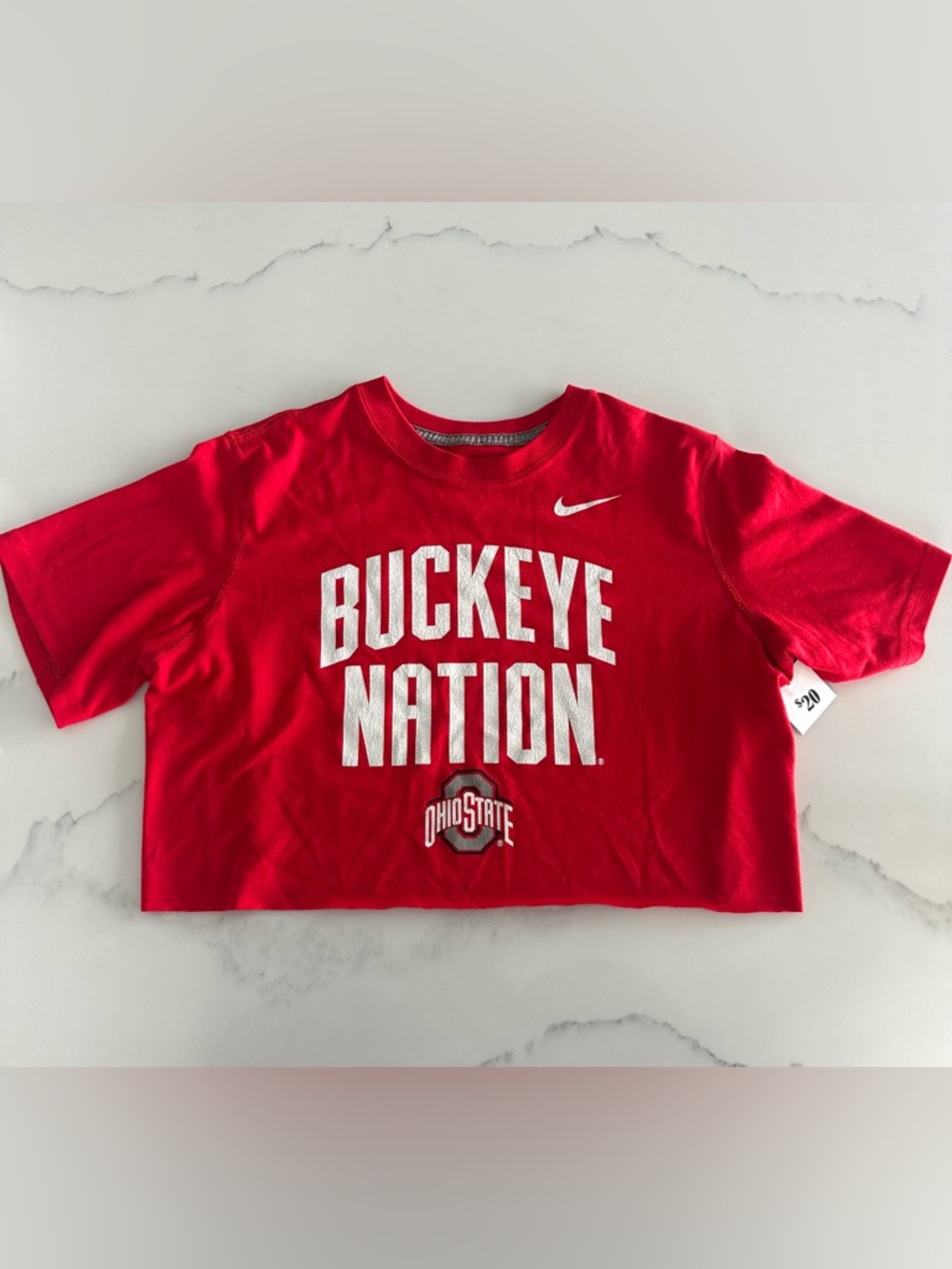 NWT Ohio State Buckeyes Tailgate Cropped Tshirt